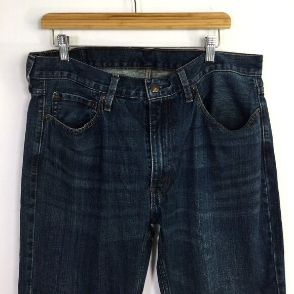 Levi's 527 Mens Slim Leg Jeans Dark Wash Blue Size 36X32 - Picture 2 of 16